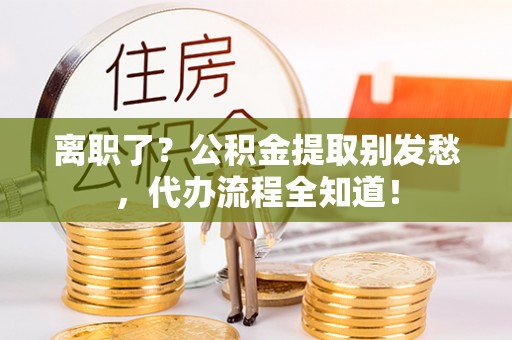 武宁离职了？公积金提取别发愁，代办流程全知道！