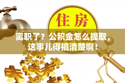 武宁离职了？公积金怎么提取，这事儿得搞清楚啊！